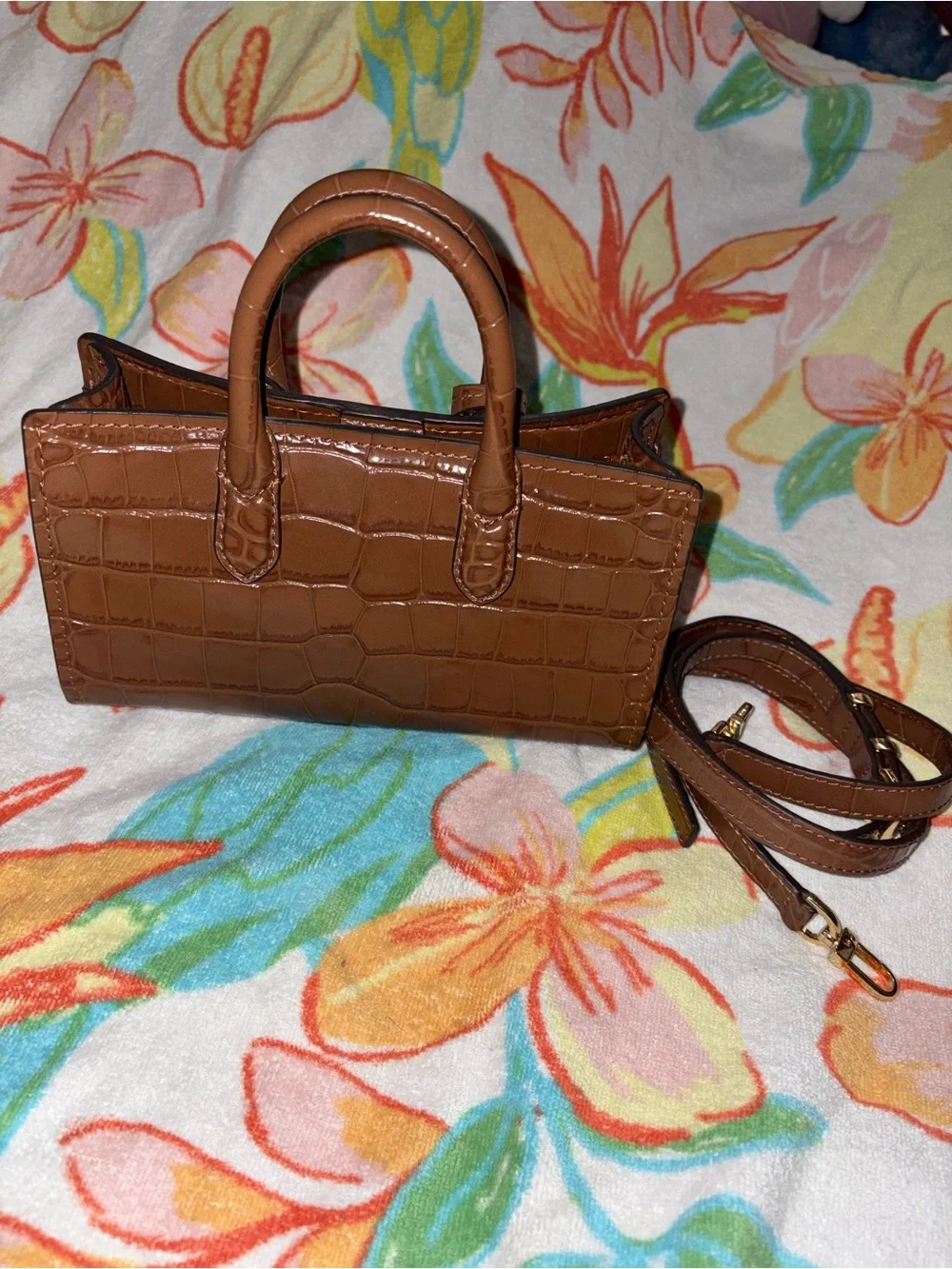 Michael Kors cognac croc